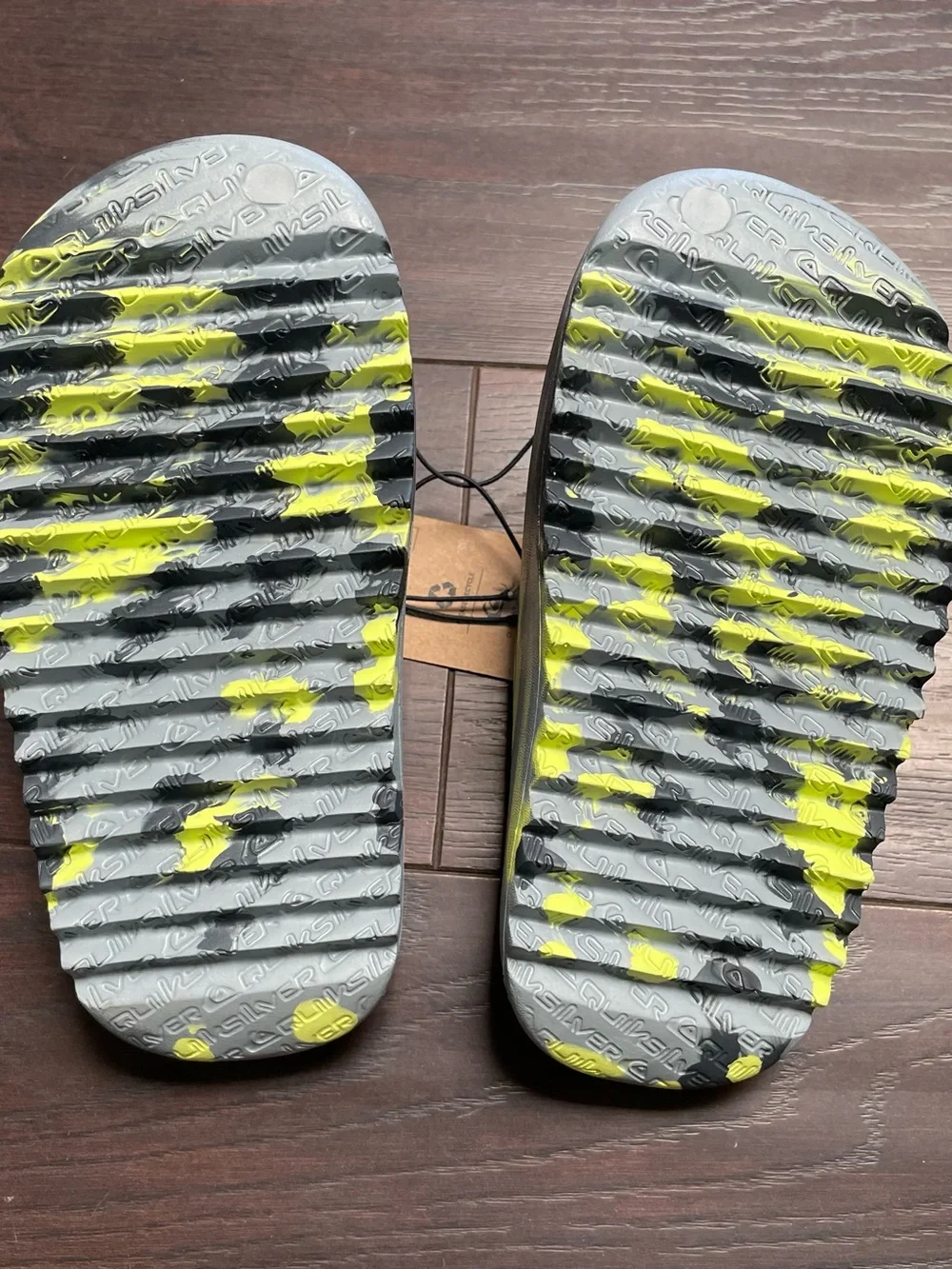 Quiksilver Kids Yellow & Gray Marbled Slide Sandals